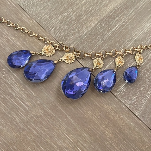 Blue large stone necklace - Picture 8 of 17